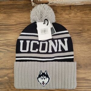 UCONN Men's Knit Beanie with Pom